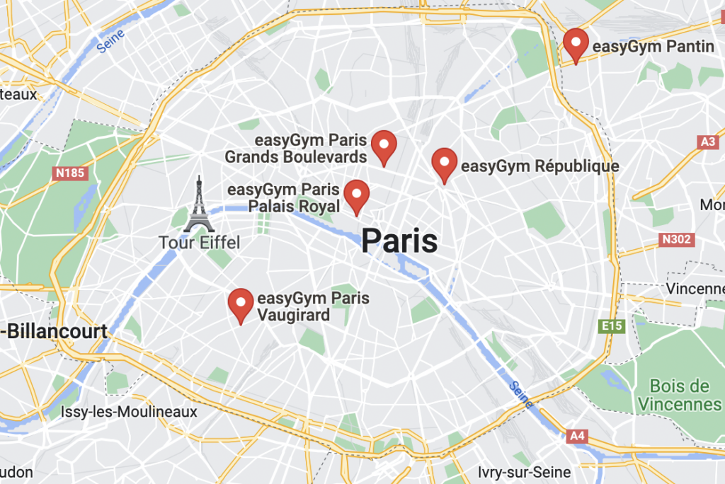 Paris Map - Gym - easyGym