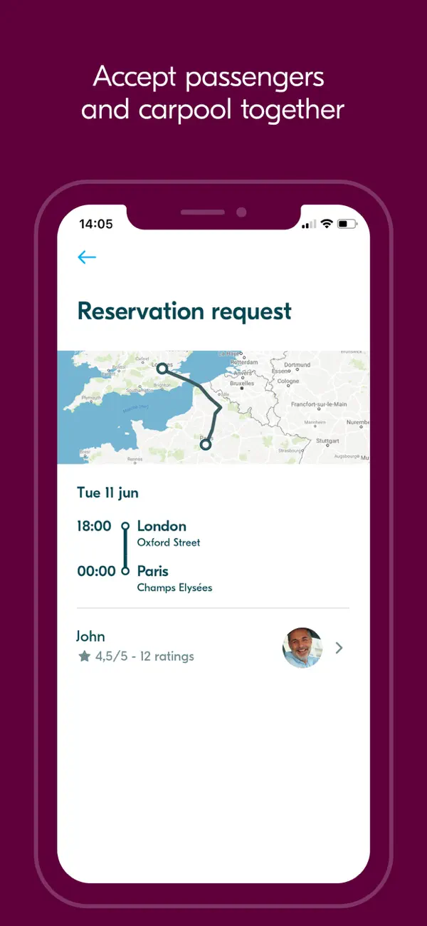 blablacar app screenshot